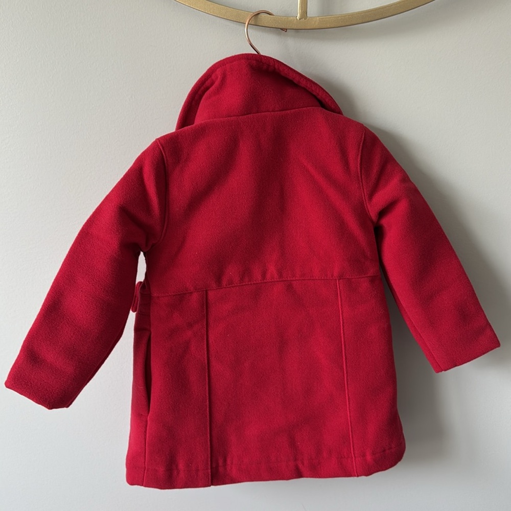 NWOT GYMBROEE 18-24 red peacoat with Bow Accents - Picture 2 of 2